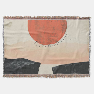 Boho Abstrakt Landschaft (12) Decke
