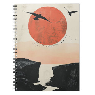 Boho Abstrakt Landschaft (12) Notizblock