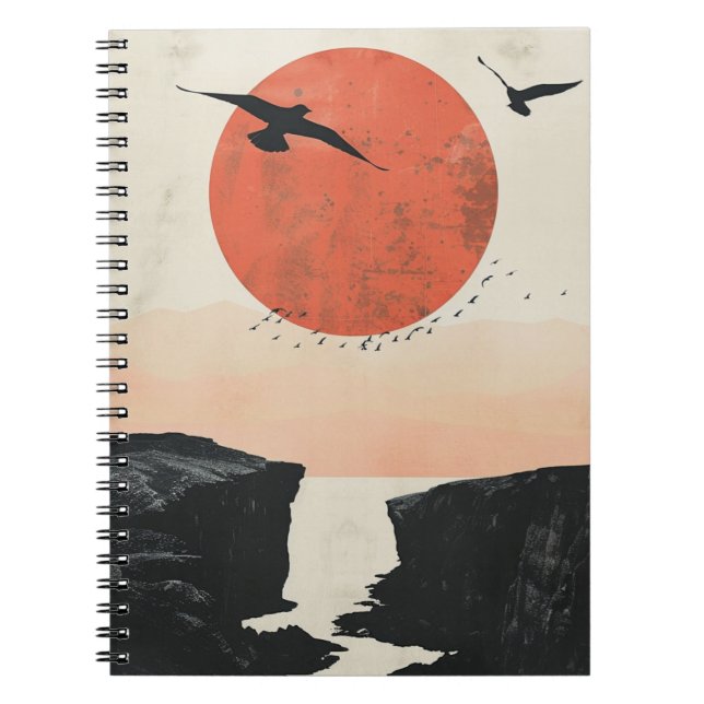 Boho Abstrakt Landschaft (12) Notizblock (Vorderseite)