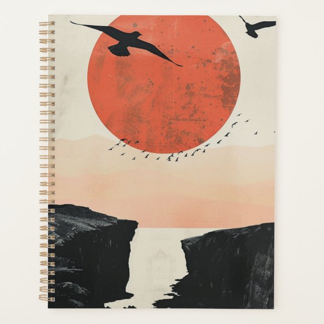 Boho Abstrakt Landschaft (12) Planer (Vorderseite)
