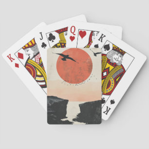 Boho Abstrakt Landschaft (12) Spielkarten