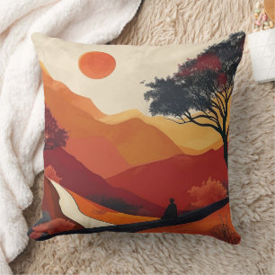 Boho Abstrakt Landschaft (19) Kissen