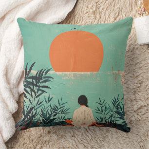Boho Abstrakt Landschaft (22) Kissen