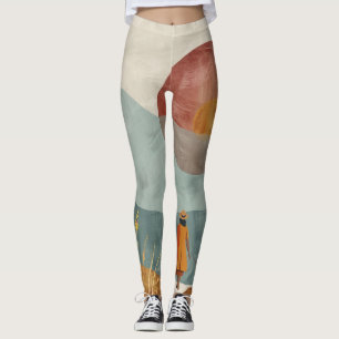Boho Abstrakt Landschaft (23) Leggings