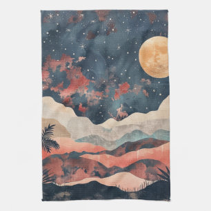 Boho Abstrakt Landschaft (24) Geschirrtuch