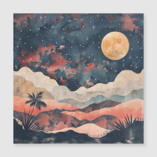 Boho Abstrakt Landschaft (24) Magnetkarte