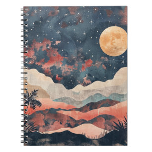 Boho Abstrakt Landschaft (24) Notizblock