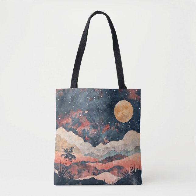 Boho Abstrakt Landschaft (24) Tasche (Vorderseite)