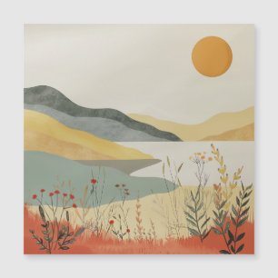 Boho Abstrakt Landschaft (25) Magnetkarte