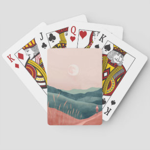 Boho Abstrakt Landschaft (7) Spielkarten