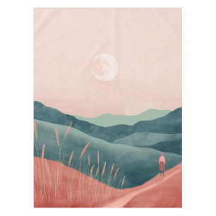 Boho Abstrakt Landschaft (7) Tischdecke