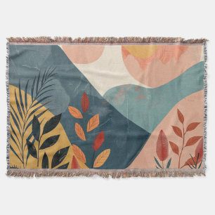 Boho Abstrakt Landschaft (8) Decke