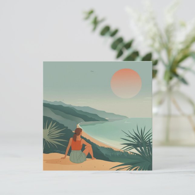 Boho Abstrakt Landschaft (9) (Stehend Vorderseite)