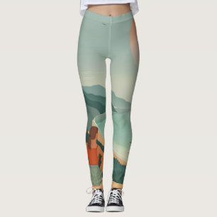 Boho Abstrakt Landschaft (9) Leggings