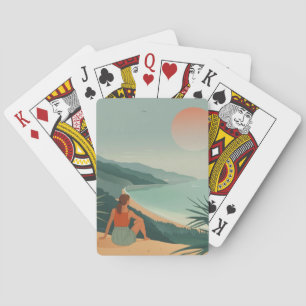 Boho Abstrakt Landschaft (9) Spielkarten