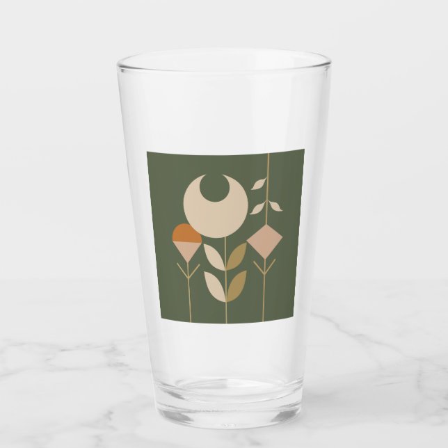 Boho Abstrakt Lily Glas (Vorderseite)