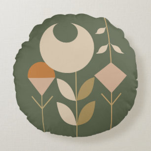 Boho Abstrakt Lily Rundes Kissen