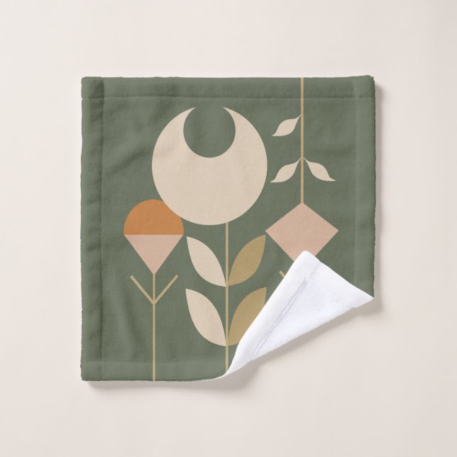 Boho Abstrakt Lily Waschlappen (Waschlappen)