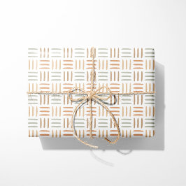 Boho Abstrakt Lines - neutral Geschenkpapier