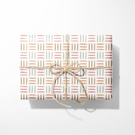Boho Abstrakt Lines - Pink Geschenkpapier