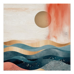 Boho Abstrakt Poster