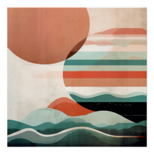 Boho Abstrakt Poster