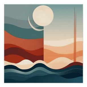 Boho Abstrakt Poster