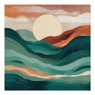 Boho Abstrakt Poster