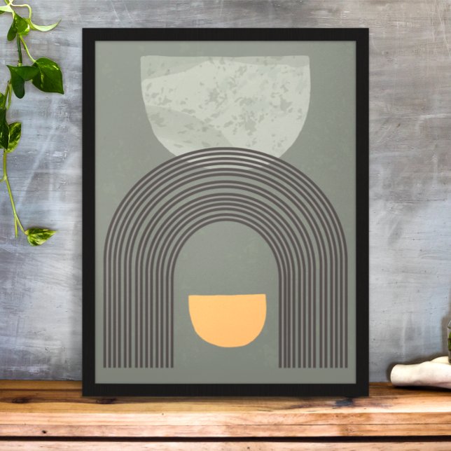 Boho Abstrakt Rainbow Illustration Design Poster (Von Creator hochgeladen)