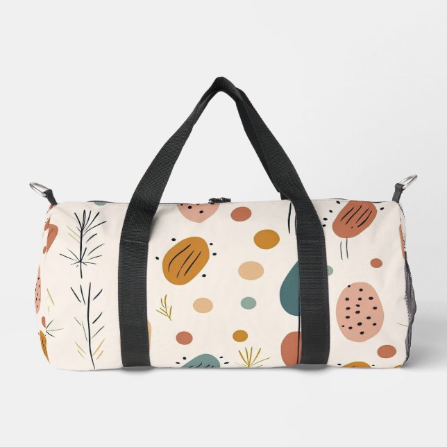 Boho Abstrakt Retro Modern Collection Duffle Bag (Vorderseite)