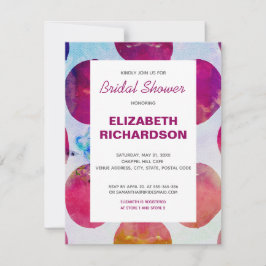 Boho abstrakt rosa Aquarell Brautparty RSVP Karte
