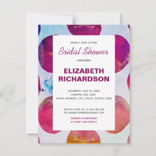 Boho abstrakt rosa Aquarell Brautparty RSVP Karte