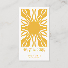 Boho Abstrakt Sun Rays | Retro Visitenkarte