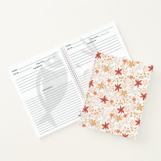 Boho abstrakte Blume ernten Goldgrubenknochen Notizbuch (Innenseite)