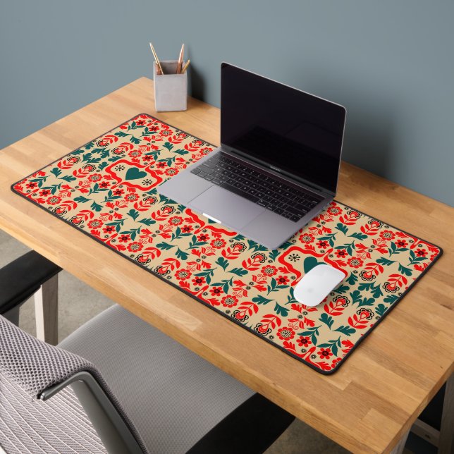 Boho-Abstrakte Blumenkunst Schreibtischunterlage (Büro 2)
