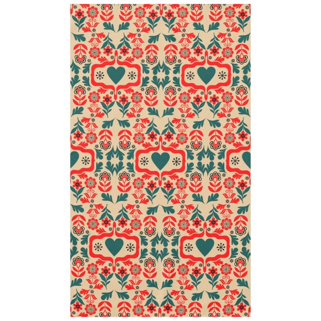 Boho-Abstrakte Blumenkunst Tischdecke (Vorderseite)