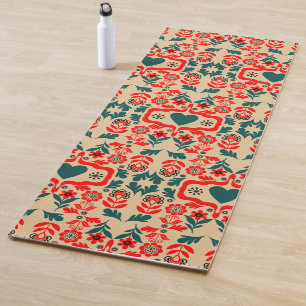 Boho-Abstrakte Blumenkunst Yogamatte