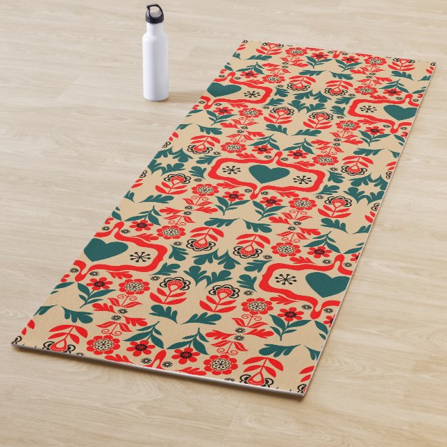 Boho-Abstrakte Blumenkunst Yogamatte (Beispiel)