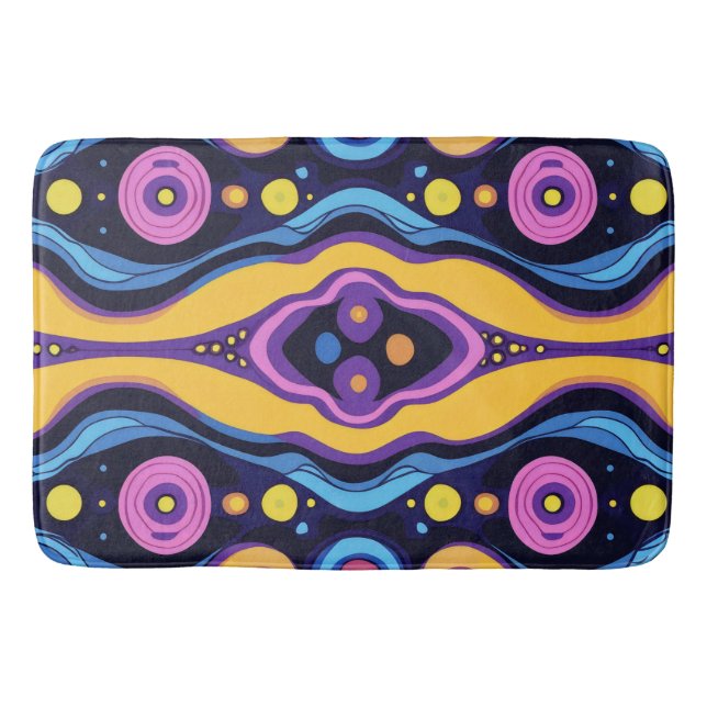 Boho abstrakte bunte 2 badematte (Vorderseite)