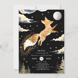 Boho Adventure Fox Birthday Einladung