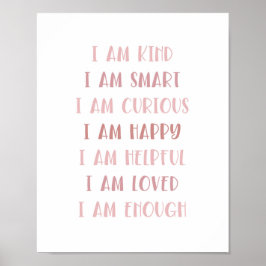 Boho Affirmations Minimalistisch Kids Zitat Art Poster