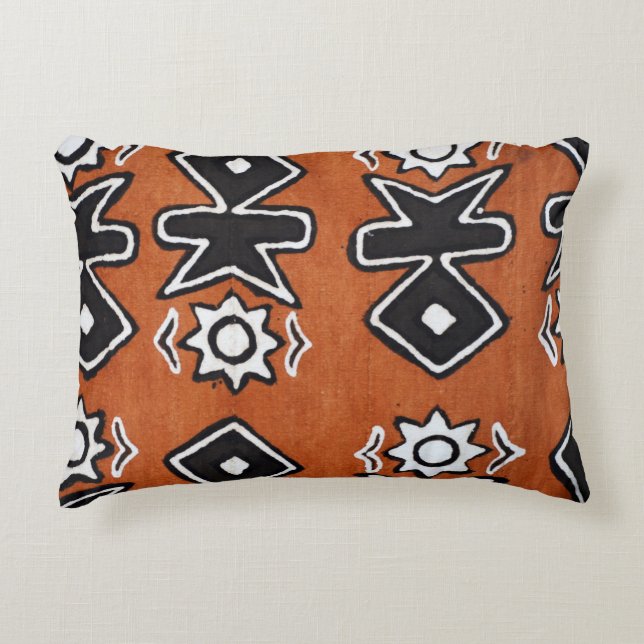 Boho afrikanisches Stammes- Akzent-Kissen Dekokissen (Vorderseite)
