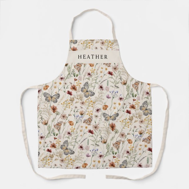 Boho-All-Over-Druck-Schürze Schürze (Vorderseite)