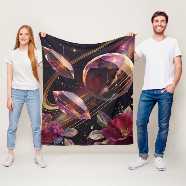 Boho Amethyst Himmelsmystikmuster Fleecedecke (Beispiel)