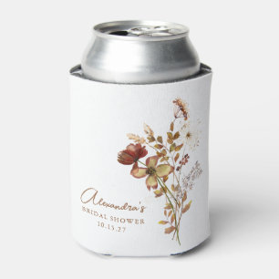 Boho-angepasste erdige Natur Botanische Hochzeitsd Dosenkühler