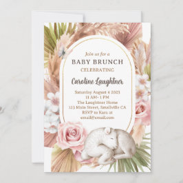 Boho Animal Baby Brunch Einladung