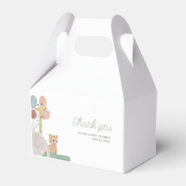 Boho Animal Dankeschön Label Geschenkschachtel