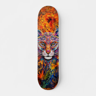 Boho Animal Head & Abstrakt Art Skateboard Deck
