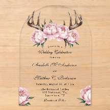 Boho Antler mit Pink Peonies Hochzeitsfeier