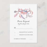 Boho antlers Hochzeit rsvp